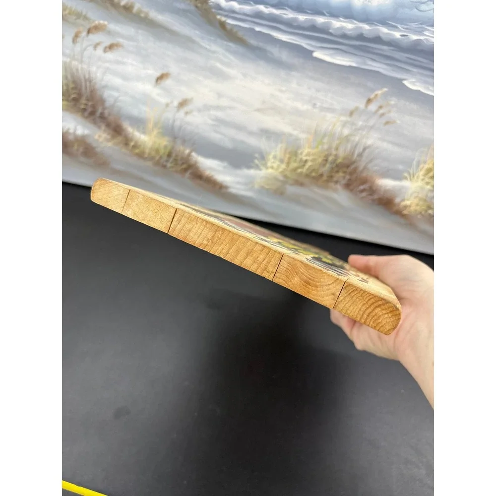 Vintage Wooden Cutting Board Italian Olive Oil Chianti Wall Decor Plaque 13.5in